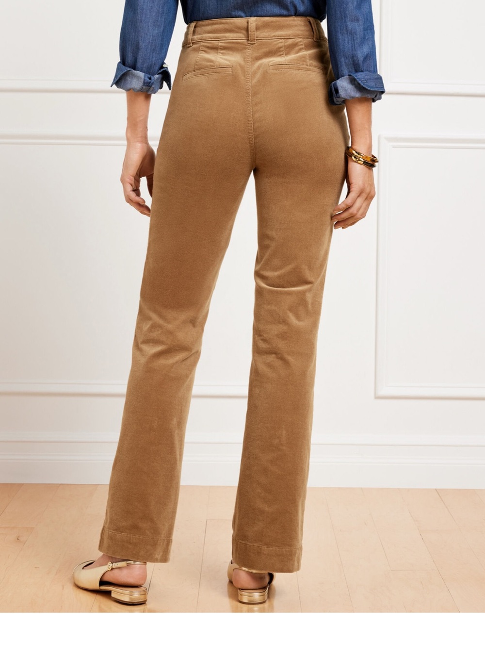 Talbots Stretch Corduroy Flare Leg Pants